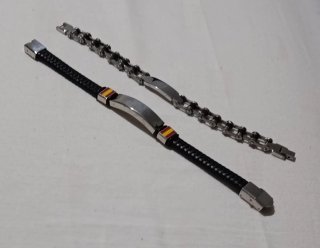 Pack 2 Pulseras Acero Inoxidable Hombre