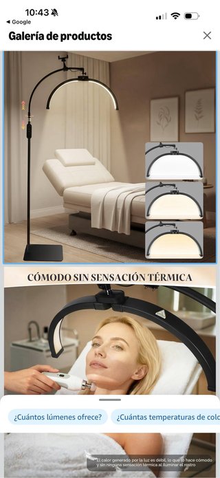 Lámpara de pie LED curva negra