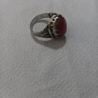 Anillo de Plata Egipcia con Ágata Roja .