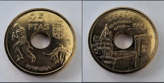 Moneda 25 Pesetas 1999 SC Navarra San Fermín