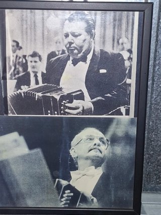 Fotografie d'epoca: El Gordo e Astor Piazzolla