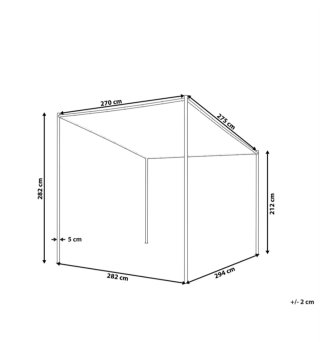 Gazebo Vimino Beliani in metallo 282x294cm