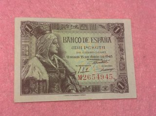 Billete 1 peseta Banco de España 1945