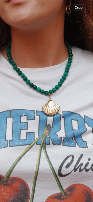 Collar Faroobrand con Abalorios y Colgante Concha
