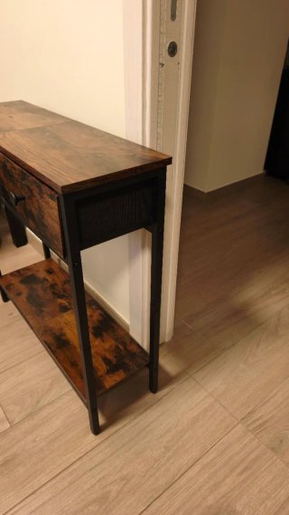 Mobiletto stile industrial legno e metallo