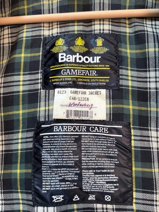 Barbour Gamefair A123 Vintage Made in England C48