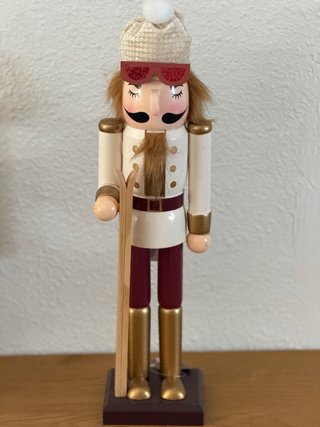 Cascanueces de Navidad Esquiador
