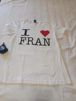 Camiseta blanca I ❤️ Fran