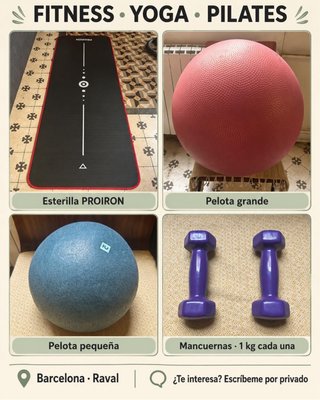 Pack Yoga y Pilates: Esterilla, Pelotas y Mancuern