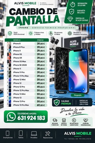⭐ Cambio pantalla iPhone 11 Pro Max - 39€ | 30 MIN