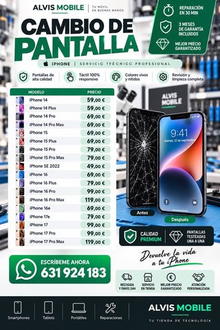 ⭐ Cambio pantalla iPhone 11 Pro Max - 39€ | 30 MIN