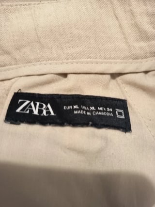 Pantalón Hombre Zara Beige 46