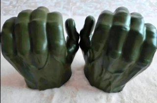 Guantes de Hulk de Goma