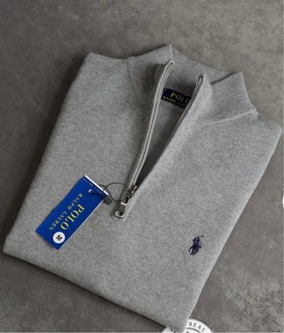Jersey Polo Ralph Lauren Azul Marino y gris