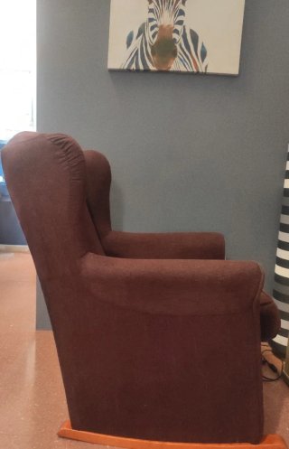 Sillón balancín mecedora marrón NUEVO