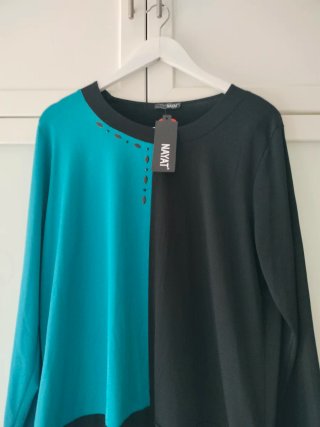 Camiseta Nayat Azul y Negra Talla XL
