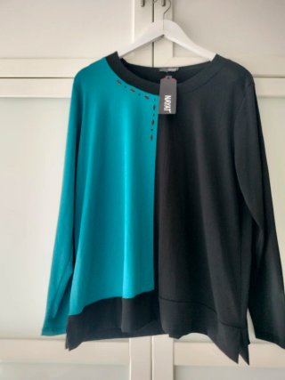 Camiseta Nayat Azul y Negra Talla XL