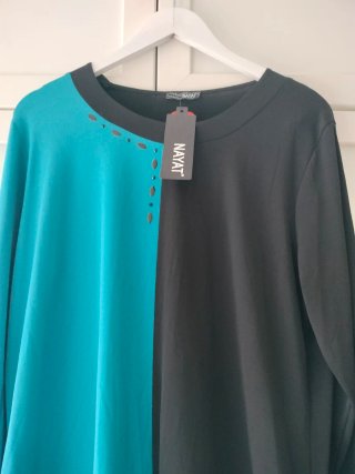 Camiseta Nayat Azul y Negra Talla XL