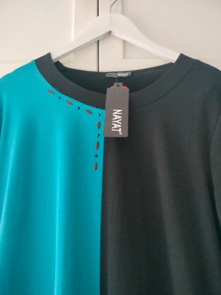 Camiseta Nayat Azul y Negra Talla XL