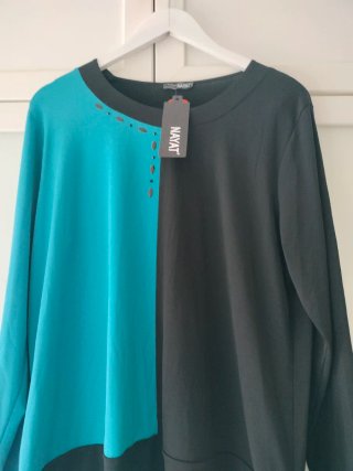 Camiseta Nayat Azul y Negra Talla XL