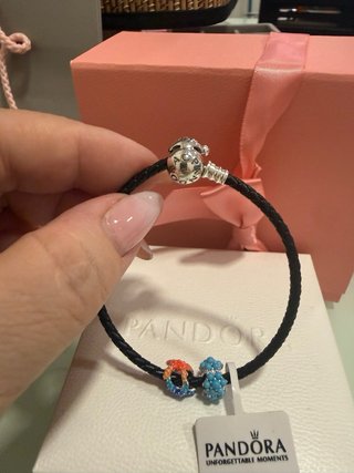 Pulsera cuero Pandora multicolor