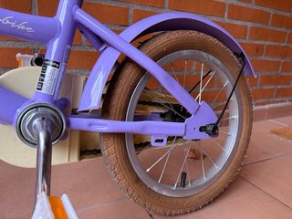 Bicicleta infantil niña 14 pulgadas Lavanda Morada