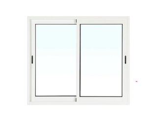 Ventana de Aluminio Blanca Corredera