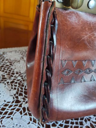 Borsa in cuoio stile dottore