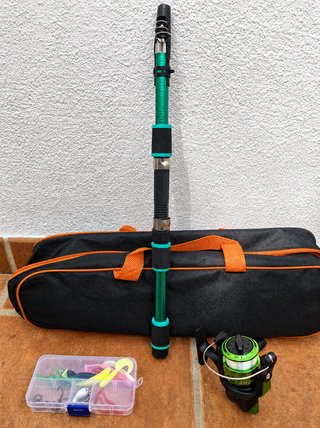 Set de Pesca Bravmack - Caña Telescópica + Carrete