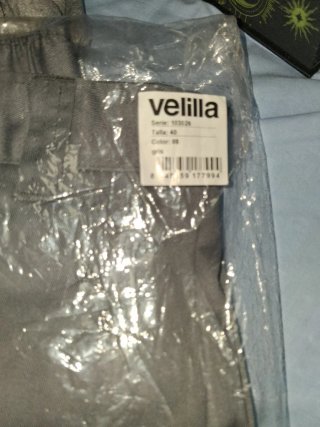 Pantalón de trabajo Velilla gris talla 40