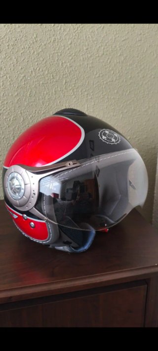 Casco Jet LS2 Cruiser Rojo/Negro