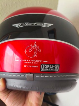 Casco Jet LS2 Cruiser Rojo/Negro