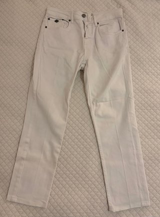 Pantalón Vaquero Blanco Pull&Bear Slim Fit talla38