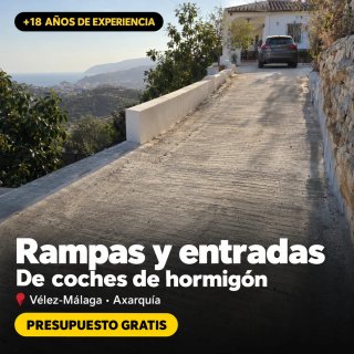 Rampas de hormigón y entradas · Presupuesto GRATIS