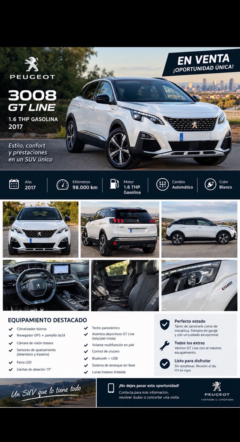 Peugeot 3008 1.6 THP GT-Line EAT6 2017