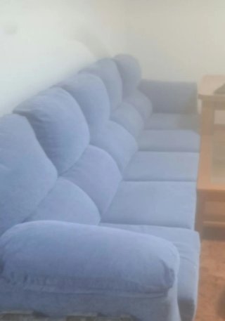 Sofá de 5 plazas azul