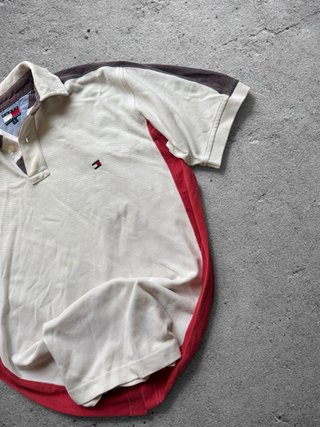 Vintage Tommy Hilfiger 90s/Y2K Colorblock Polo S
