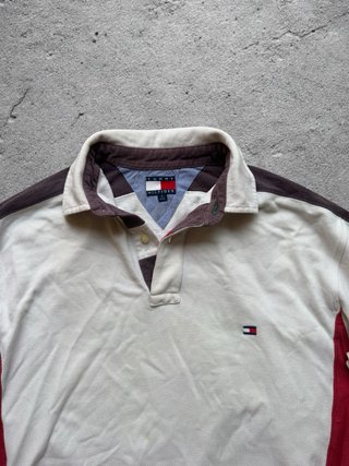 Vintage Tommy Hilfiger 90s/Y2K Colorblock Polo S