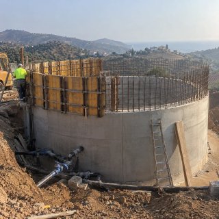 Depósitos de agua de hormigón armado para riego