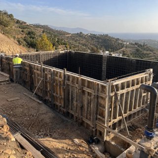 Depósitos de agua de hormigón armado para riego
