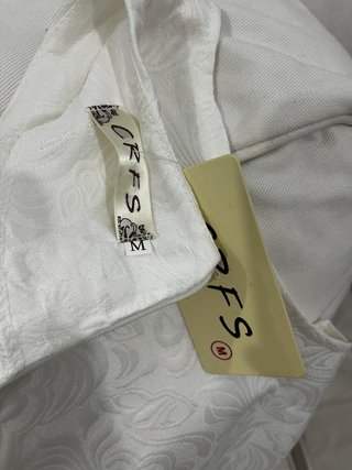 Vestido Estampado Blanco y Amarillo