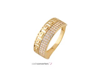 anillo oro 18k con piedra con circonita