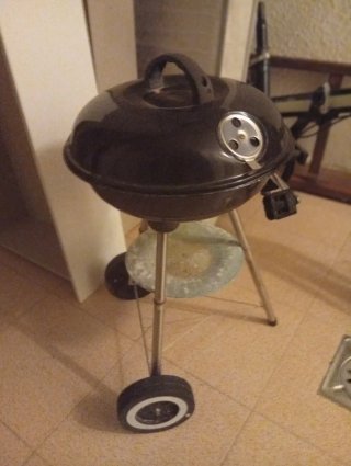 Barbacoa Carbón Portátil Negra