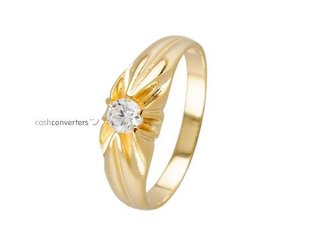 anillo oro 18k con piedra con circonita