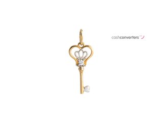 colgante oro 18k con piedra con circonita