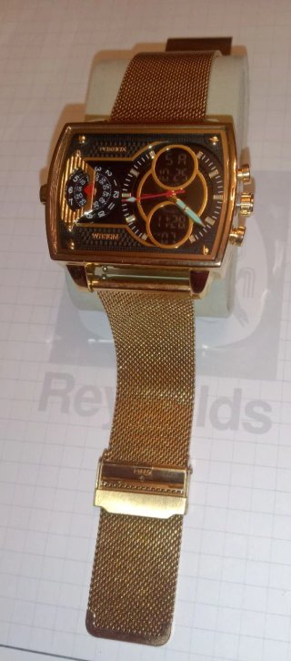 Reloj Bañado en Oro con Correa Ajustable a Medida
