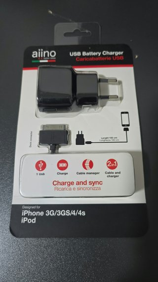 Caricatore USB Aiino per iPhone 3G/3GS/4/4S