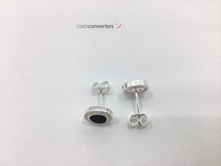 pendientes plata 925mm con piedra con circonita,onix