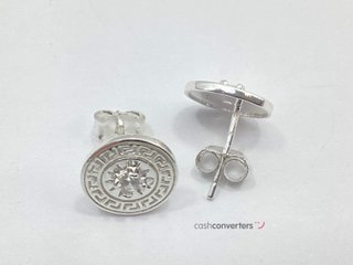pendientes plata 925mm con piedra con circonita