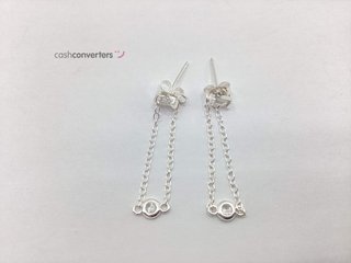 pendientes plata 925mm con piedra con circonita